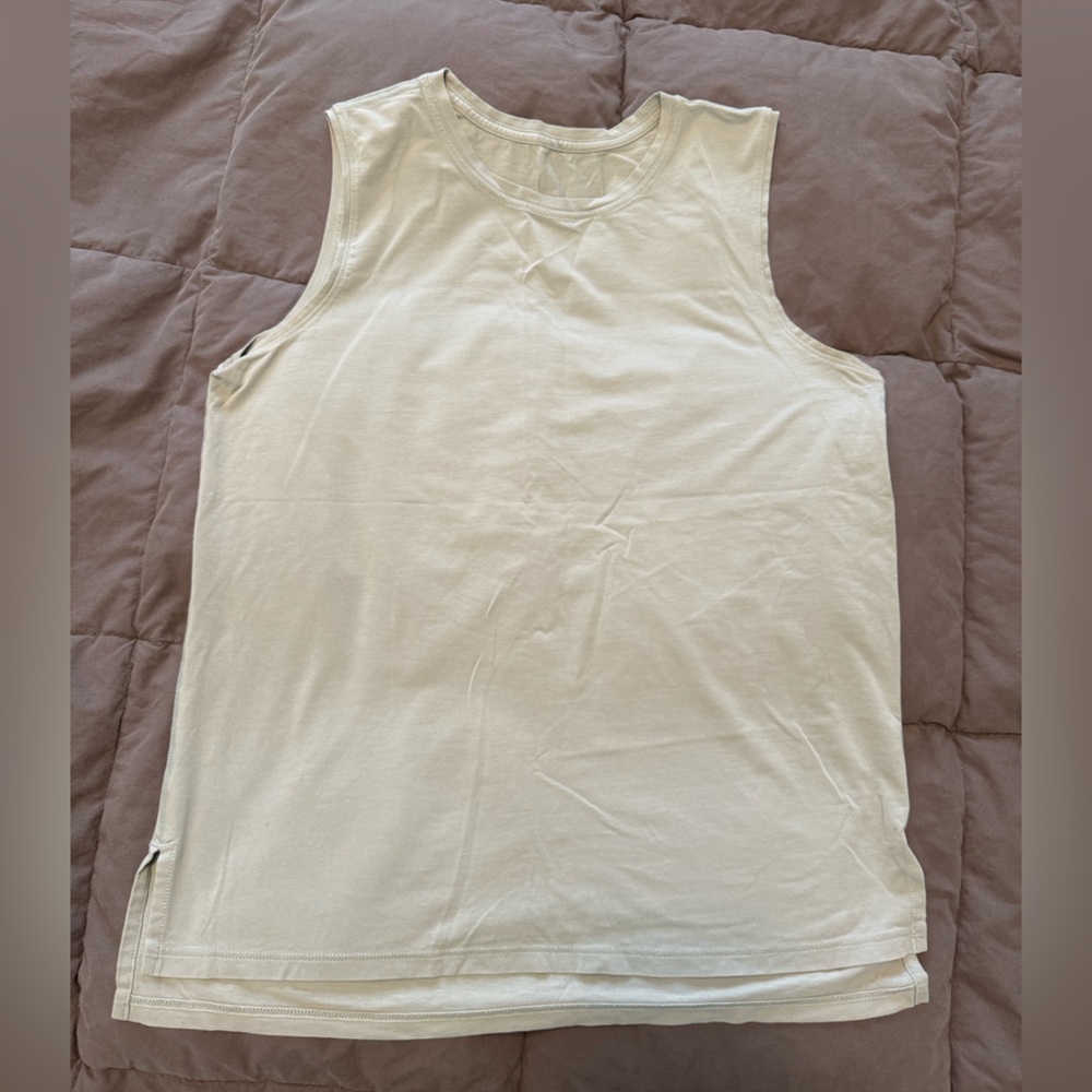 Cream Sleeveless Top